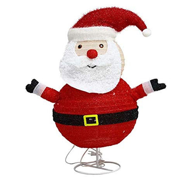 WANGIRL Lit Schneemann Figur Weihnachtsmann LED Santa Beleuchtet Warm Weiß Metall Eisen Rahmen Flanell Weihnachten Deko Innen Außen Draussen (Color : 01)