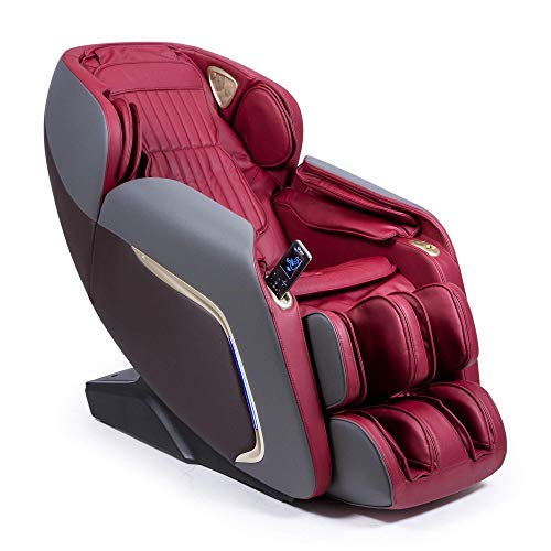 Ananda® Massagesessel 2D+ - Rot (Modell 2022) - 12 professionelle Massage- und Drucktherapie-Programme - Thermotherapie - Schwerkraft- und Null-Raumtechnologie - Bluetooth 3D-Surround-Sound - USB