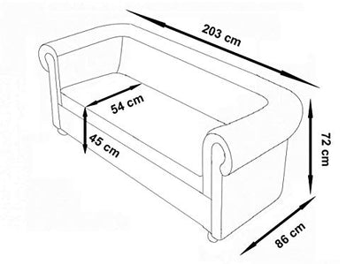 Küchen-Preisbombe Edles Chesterfield Sofa 3 Sitzer in Mikrofaser Vintage braun Couch Polstersofa