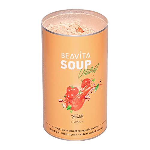 BEAVITA Diät Suppe Tomate (540g Dose) für 9 Suppen zum Abnehmen, nährstoffreicher Mahlzeitenersatz Shake, Kalorien sparen & Gewicht reduzieren mit Diät Shakes zum Abnehmen