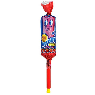 Chupa Chups Melody Pops, 48er Thekendisplay, fruchtige Erbeer-Lollis in Flötenform zum Musik spielen