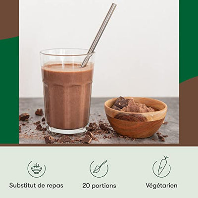 natural mojo fit chocolate (500 g) – vegetarischer Mahlzeitenersatz mit wertvollen Nährstoffen und Superfoods – Fit Shake für bewusste Ernährung mit Schoko Geschmack