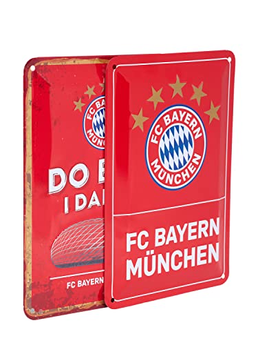 FC Bayern München Metallschild 2-er Set