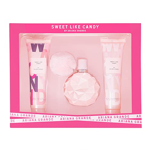 Ariana Grande Süß wie ein Bonbon 3 Stück Geschenk-Set - Eau de Parfum Spray 3,4 Oz Rosa