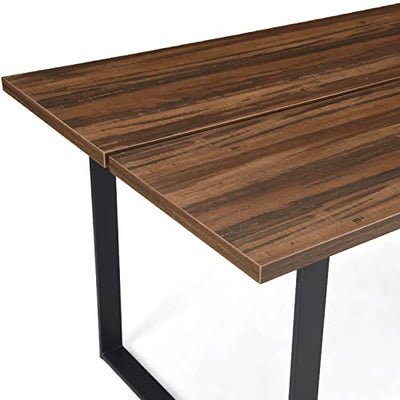 B&D home Esstisch Holz Industrial, Tischplatte 160x90 cm Akazie Optik, Kufengestell schwarz, Tisch Esszimmermöbel, Küchentisch, Holztisch, Esszimmertisch, für Esszimmer, Küche