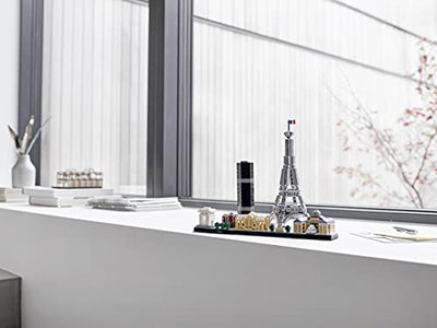 LEGO 21044 Architecture Paris, Modellbausatz mit Eiffelturm und Louvre-Modell, Skyline-Kollektion, Haus- und Raum-Deko, Geschenkideen für Sammler