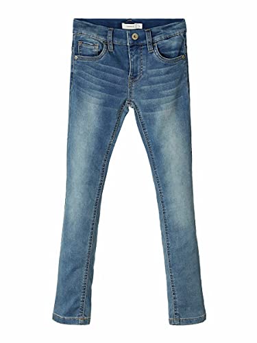 NAME IT Jungen Nkmtheo Dnmthayer 1166 Swe Pant Noos Jeans, Light Blue Denim, 134 EU