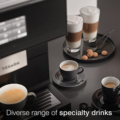 Miele CM 7350 CoffeePassion Kaffeevollautomat – Mit OneTouch for Two, AromaticSystem, 8 Genießerprofile, DoubleShot, CupSensor, WLAN-fähig, Cappuccinatore u. v. m. – Brillantweiß