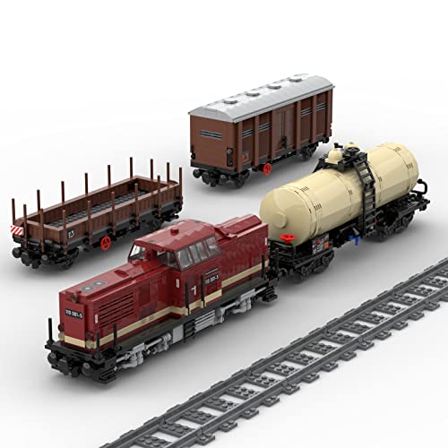 Xshion Technik Zug Ferngesteuert Eisenbahn Bausteine Modell, MOC-81729 Klemmbausteine Set, 2171Tile Lokomotive Modellbausatz, Spielzeug Erwachsene Kompatibel mit Lego, (6WYS54G61114OZDQ9VZD)