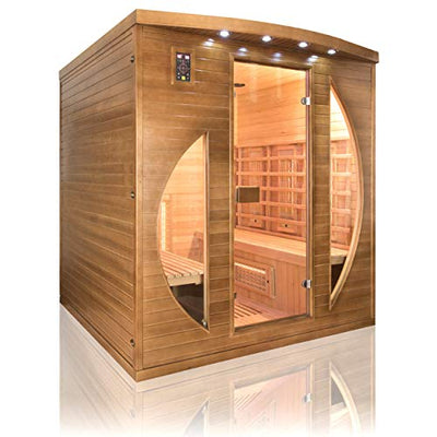 France Sauna - SN-SPECTRA05R - Infrarot-Sauna Spectra - Dual Healthy Technologie - Stereo-Audio Radio - Chromotherapie 7 Farben - 4 Sitzer