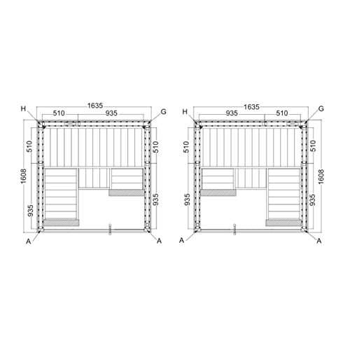 Harvia Variant View Small Sauna Saunakabine aus Fichte ca. 163 x 160 x 201 cm