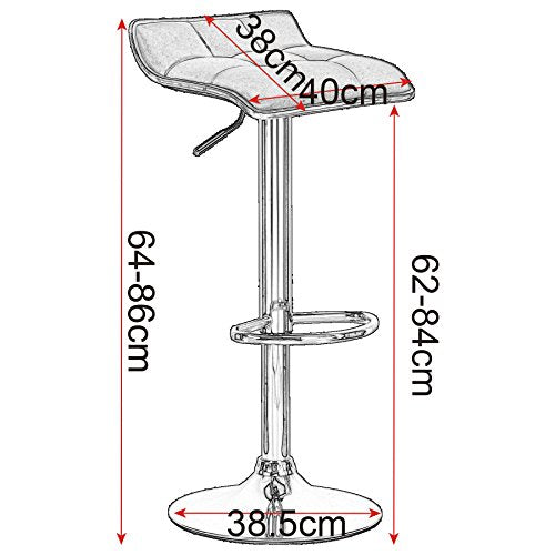 WOLTU BH33hgr-1 Design Hocker Barhocker , stufenlose Höhenverstellung , verchromter Stahl , Antirutschgummi , Leinen , gut gepolsterte Sitzfläche , Hellgrau