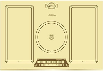 Retro Herdset Induktion Autark Kaiser Empire Elfenbein/Einbau Backofen Kaiser Eh 6355 ElfEm + Flex Induktionskochfeld Kaiser KCT 7795 IElfEm 77 cm/Drehspieß,Selbstreinigung/Herd Set/