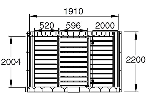 FinnTherm Fass-Sauna Mini S, 194 x 220 x 194 cm Gartensauna, Outdoor Sauna mit 42 mm Wandstärke, inkl. Montagematerial, Glastür aus Sicherheitsglas, 4 Personen, inkl. Dachschindeln, Außensauna