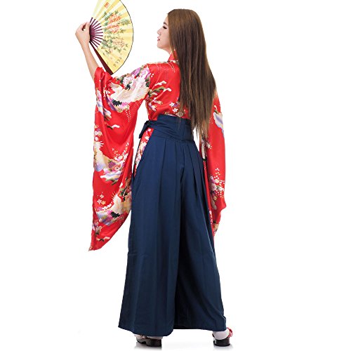 PRINCESS OF ASIA Hochwertiges Japan Damen Geisha Samurai Kriegerin Kimono Outfit Kostüm Hanfu Kleid Tamiko aus Baumwolle & Satin