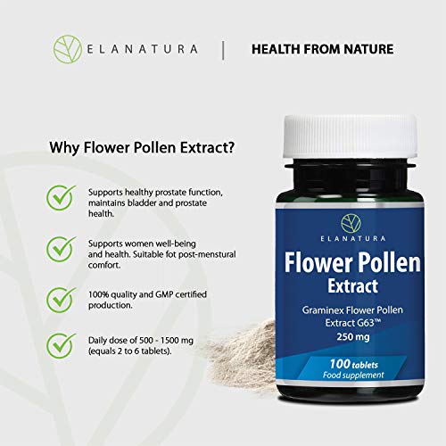 Roggenpollen extrakt (Graminex Flower Pollen Extract), Nahrungsergänzung für Prostata 100 Tabletten