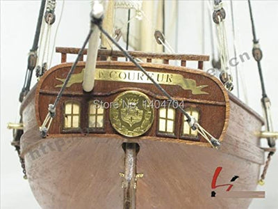 Modellschiff-Kit Klassisches Französisches Royal Fleet Segelbootmodell The Le Coureur 1776 Gaff Schiffsmodellbausätze Weihnachtsgeschenk