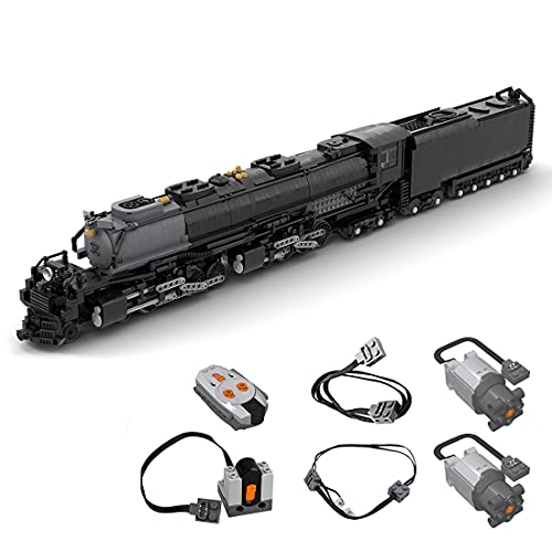 COMEL Technik Zug Eisenbahn Bausatz, 3200 Klemmbausteine Technik Union Pacific 4014 Big Boy City Güterzug Baustein Modell mit Motoren, 1:40 Technik Zug Dampflokomotive Kompatibel mit Lego Technic