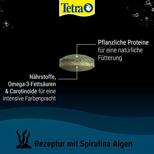 Tetra Pleco Tablets – Nährstoffreiches Fischfutter für alle pflanzenfressenden Bodenfische (z.B. Welse), 275 Tabletten