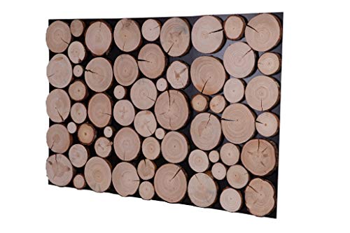 Holzpaneel Kiefer Wandpaneele Wandverkleidung Holzwand 3D Kaminholz ab 0,58 bis 1,74 m² (PSDM Paneele 6x / 1,74 m²)