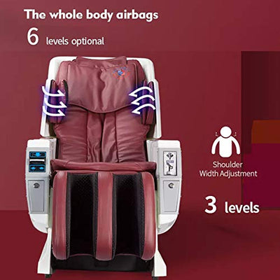 Lzour 2021 SL Track-Massagestuhl, Ganzkörper Zero Gravity Shiatsu-Recliner mit Bluetooth und Airbags, USB-Aufladung