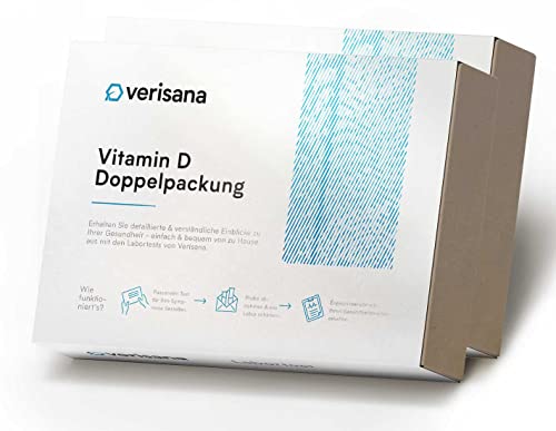 Vitamin D Test Doppelpackung – Vitamin D Wert einfach & bequem von zu Hause bestimmen – Jetzt sparen & Mangel vorbeugen – Verisana