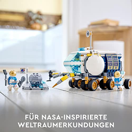 LEGO 60348 City Mond-Rover Weltraum-Spielzeug mit Astronauten-Minifiguren aus der LEGO NASA Serie, für Kinder ab 6 Jahre