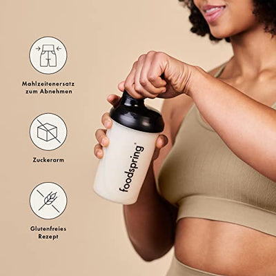 foodspring Shape Shake 2.0 Vanille – Vollwertiger Mahlzeitenersatz-Shake zur Gewichtskontrolle mit Premium Protein, 209 kcal pro Portion, Glutenfrei - 900g