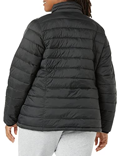 Amazon Essentials Damen Leichte, Langärmelige Pufferjacke, Wasserbeständig (Erhältlich in Übergröße), Schwarz, M