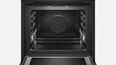 Bosch HMG6764B1 Serie 8 Einbau-Backofen mit Mikrowellenfunktion, 60x60 cm, 800W, Made in Germany, Pyrolyse Selbstreinigung, Bosch Assist Backeinstellung auf Knopfdruck, 4D Heißluft Backen auf 4 Ebenen