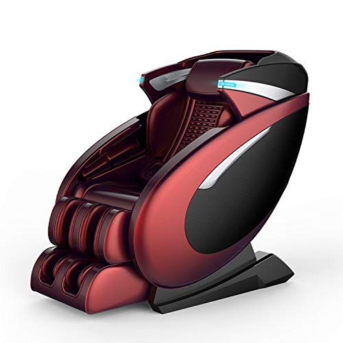 2021 Luxus-Massagestuhl 3D Schwerelosigkeit, Ganzkörper-Schwergewichts-Shiatsu-Liege, dreifache Fußrollen, Massagerücken und Bluetooth Mood Light,D