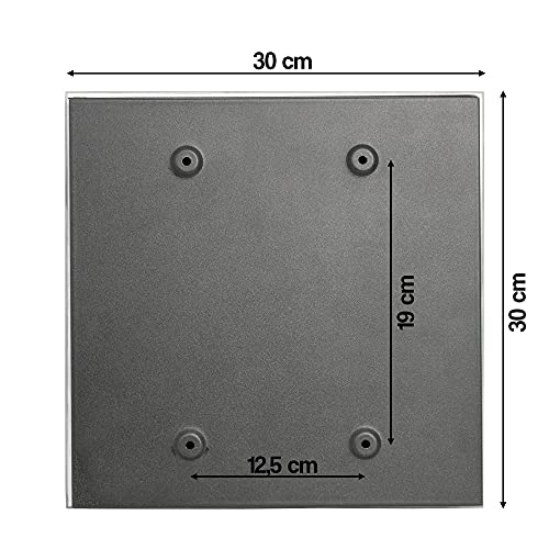 banjado® Großer Schlüsselkasten aus Glas - Schlüsselbox 30cm x 30cm mit 50 Haken - Motiv Nachthimmel 1 - Schlüsselschrank für Schlüsselaufbewahrung mit beschreibbarer Glastür als Magnettafel nutzbar