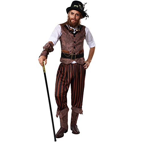 dressforfun 900491 - Herrenkostüm Steampunk Abenteuerer, Outfit in Einer recht abenteuerlichen Kombination (XL | Nr. 302338)