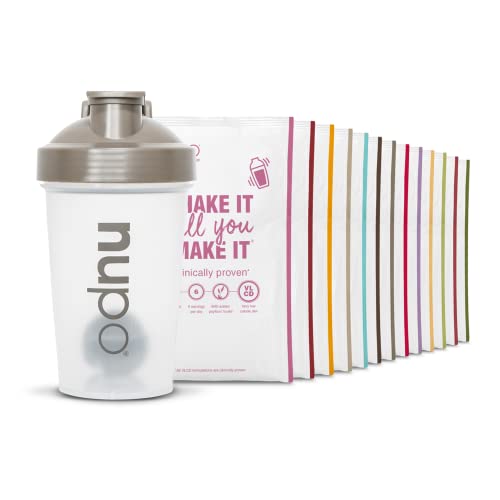 NUPO Diet Starter Set – Probierpaket glutenfrei I Kompletter Mahlzeitersatz zum Abnehmen I 1 x Shaker, 6 x Diet-Shakes, 3 x Diet-Soups, 4 x Diet-Meals I Very low calorie diet & GMO frei