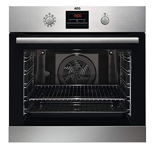 AEG BPS33102ZM Einbau-Backofen mit Pyrolytische Selbstreinigung / Grillfunktion / Display mit Uhr / Kindersicherung / Edelstahl