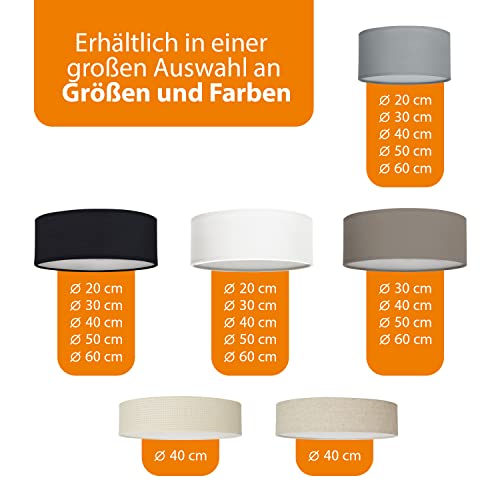 Smartwares 10.004.59 Deckenleuchte – Textilschirm – 20 cm Ø – 1x E14 – schwarz