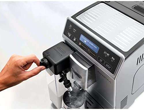 De'Longhi Autentica Cappuccino ETAM 29.660.SB Kaffeevollautomat mit LatteCrema Milchsystem, Cappuccino und Espresso auf Knopfdruck, Digitaldisplay mit Klartext, 2-Tassen-Funktion, silber