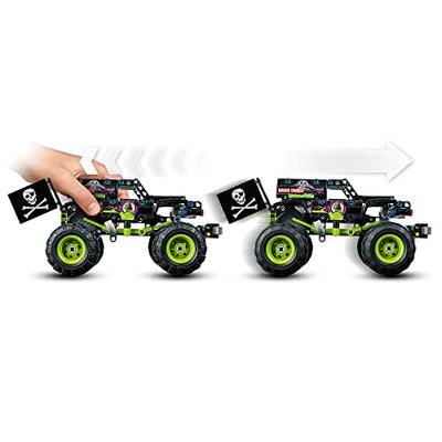 LEGO 42118 Technic Monster Jam Grave Digger Truck - Gelände-Buggy 2-in-1 Set, Spielzeugauto mit Rückziehmotor für Jungen und Mädchen ab 7 Jahren