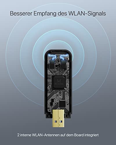 BrosTrend Linux USB WLAN Stick AC1200 für Ubuntu, Mint, Kali, Debian, Kubuntu, Mate, Zorin, PureOS, Raspberry Pi 2+, Windows 11, USB 3.0 PC, Dual Band 5 GHz/867 MBit/s + 2,4 GHz/300 MBit/s