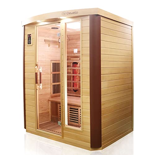 Luxus LED Infrarotsauna 160x110cm Infrarotkabine Sauna Wärmekabine Vollspektrum