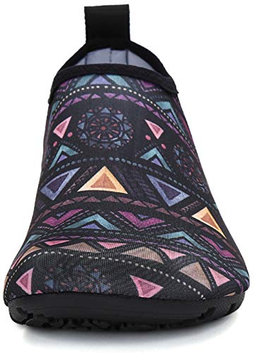 SAGUARO Badeschuhe Wasserschuhe Neoprenschuhe Frauen Barfuß Schwimmschuhe Strandschuhe Tauchschuhe Wassersport Surf Aqua Schuhe für Damen Herren(Böhmische Violett, 38/39 EU)