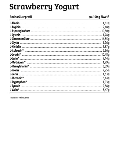 HEJ Natural Whey Protein / Eiweißpulver mit Strawberry Yogurt Geschmack / 1er Pack (1 x 450 g)