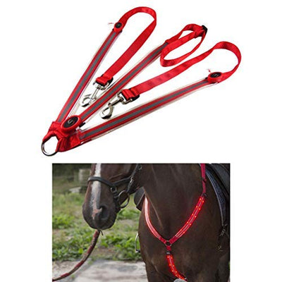 LED-Pferdegeschirr-Halsband – hohe Sichtbarkeit für Reiten, verstellbare Sicherheitsausrüstung – verstellbar, robust und bequem für Reitsport bei Nacht.