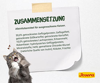 JOSERA NatureCat (1 x 10 kg) | getreidefreies Katzenfutter mit Geflügel- und Lachsprotein | Super Premium Trockenfutter für ausgewachsene Katzen | 1er Pack