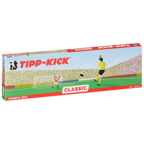 TIPP-KICK Classic 78,5x47,5 cm – Das spielfertige Set mit 2X Spieler, 2X Torwart, 2X Plastiktor, 2X Ball I Spielfeld aus Filz