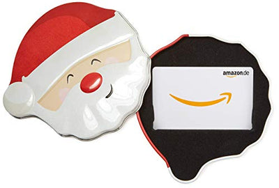 Amazon.de Geschenkkarte in Geschenkbox (Lächelnder Weihnachtsmann)