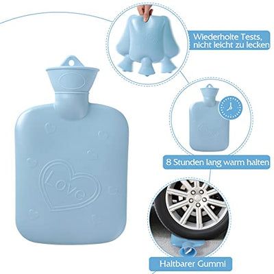 Wärmflasche Mit Bezug Wärmflaschengürtel Tier - 4 Stück Wärmflaschen-gürtel, Wärmeflasche Für Erwachsene&Kinder, Schmerzlinderung, Komfort für den Bauch, Hot Water Bottle Weihnachtsgeschenke