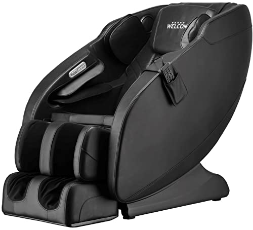 WELCON Massagesessel Prestige II in schwarz - 3D Massagesessel für zuhause mit Zero Gravity, Wärmefunktion und 6 Automatikprogrammen