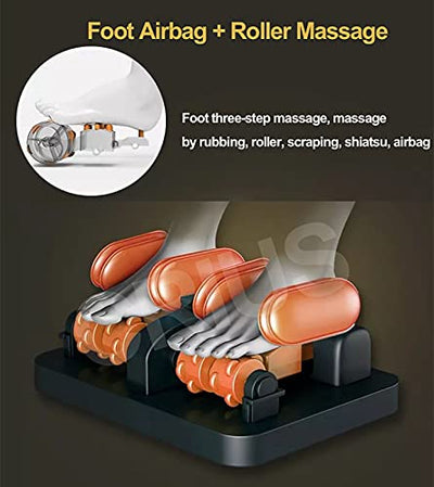 YUNLILI Ganzkörper-Massagestuhl Zero Gravity Elektrischer Shiatsu Fußmassagestuhl mit Schaukelfunktion Doppel-SL-Formspur Wireless Bluetooth Audio und Heizung Gelb Weiche Rückenlehne (Farbe: Gelb)