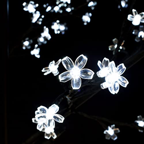 Weihnachtsdeko Draußen LED, Weihnachtsbaum 2000 LEDs Kaltweißes Licht Kirschblüten 500 cm Weihnachtsbeleuchtung für Weihnachtsdeko Innen & Außen